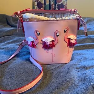 Flamingo bucket purse